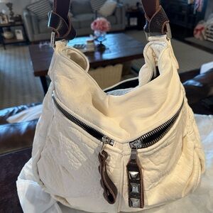 Cream Leather Tylie Malibu Exeter Handbag